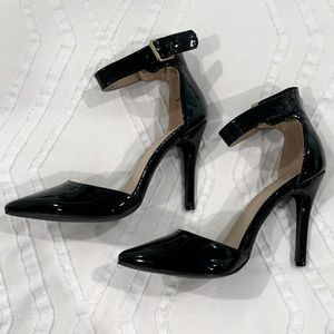 Black Patent Pointed Toe Heels